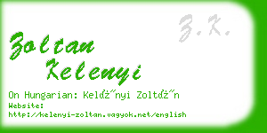 zoltan kelenyi business card